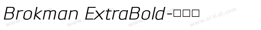 Brokman ExtraBold字体转换